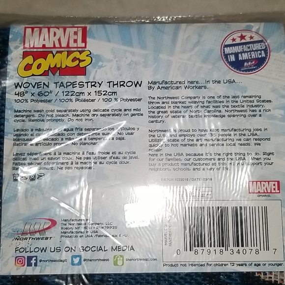 Black Panther woven tapestry throw - Picture 4 of 4